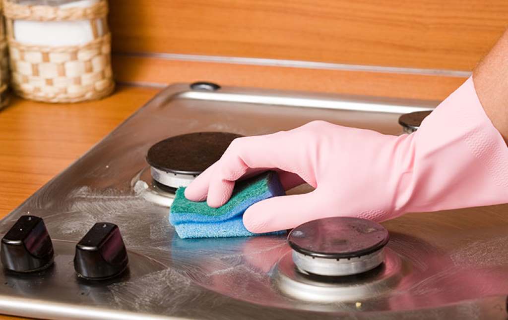 What are the 7 steps in cleaning kitchen areas