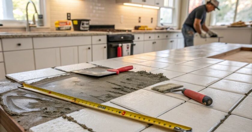 How to Install Concrete Over Tile Countertop DIY