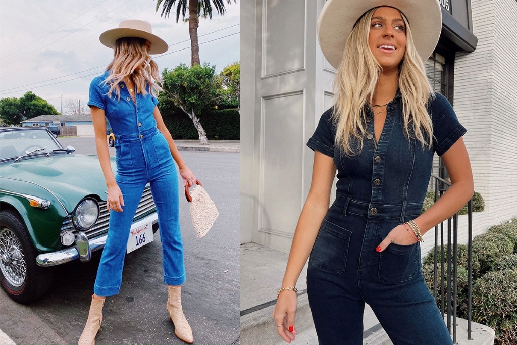 How to wear a denim jumpsuit casually